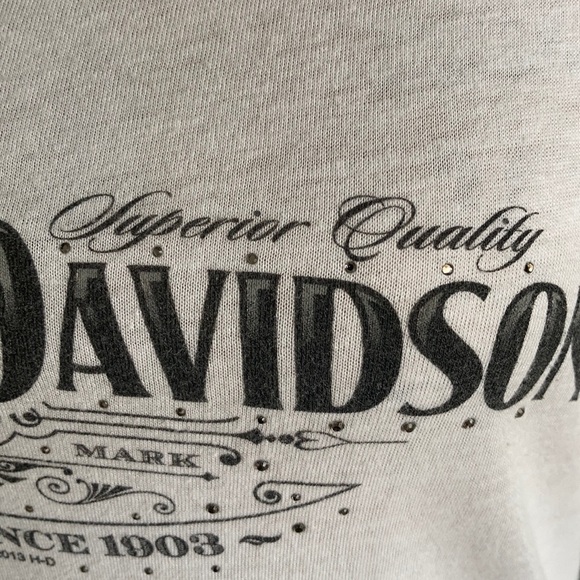 Harley Wild Prairie MN rounded hem white short sleeve tshirt rhinestones - Picture 9 of 16